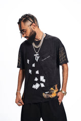 Afsanay – Acid Wash Drop Shoulder