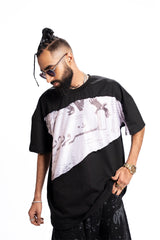 Front Page Story - Black Oversized Tee Men