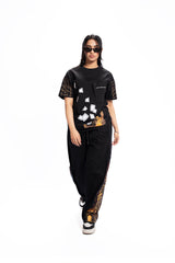 Afsanay – Acid Wash Drop Shoulder Women