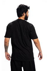 High Street Classic – Black Hand-Thread Collar Tee