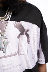 Front Page Story - Black Oversized Tee Men