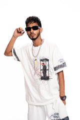 Midnight Booth – Oversized White Tee