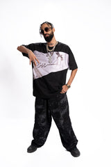 Front Page Story - Black Oversized Tee Men