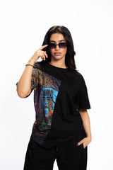 Roadside Story – Truck Art Black Tee Women