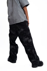 Night Sketch – Wide Leg Black Denim