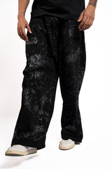 Night Sketch – Wide Leg Black Denim