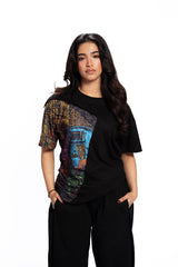Roadside Story – Truck Art Black Tee Women