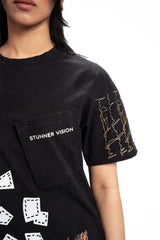 Afsanay – Acid Wash Drop Shoulder Women