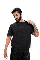 The Simple Chapter – Grey Acid Wash Tee