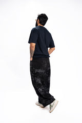 Blue Script – Oversized Army Pocket Tee