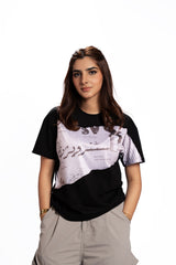 Front Page Story - Black Oversized Tee Women