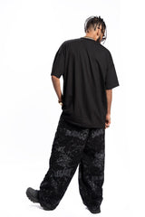 Front Page Story - Black Oversized Tee Men