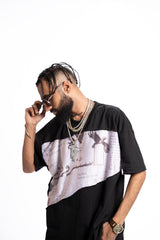 Front Page Story - Black Oversized Tee Men