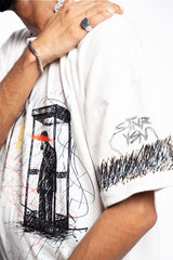 Midnight Booth – Oversized White Tee