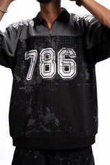 Kattar Karachi Story – 786 Oversized Zipper Tee