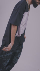 Front Page Story - Black Oversized Tee Men