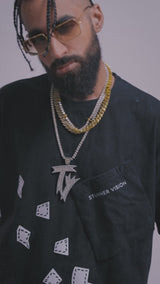 Afsanay – Acid Wash Drop Shoulder