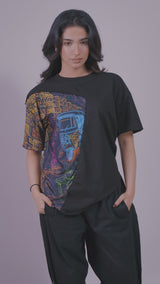 Roadside Story – Truck Art Black Tee Women