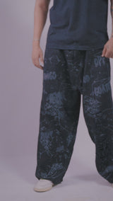 Night Sketch – Wide Leg Black Denim