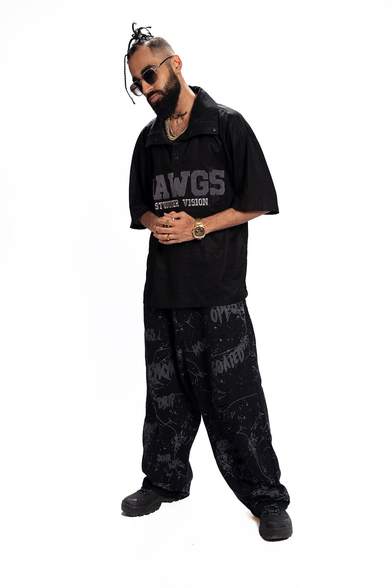 DAWGS Blackout – Snap Button Cotton Shirt