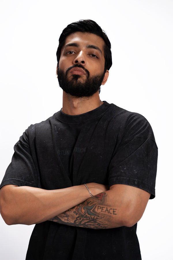 The Simple Chapter – Grey Acid Wash Tee