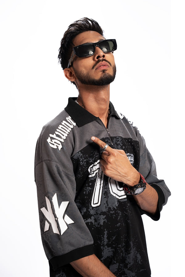 Kattar Karachi Story – 786 Oversized Zipper Tee
