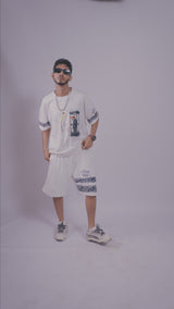 Midnight Booth – Oversized White Shorts
